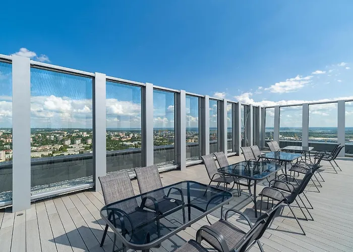 アパート Margi Ariela Lux 17th Floor Pool Sauna シュチェチン